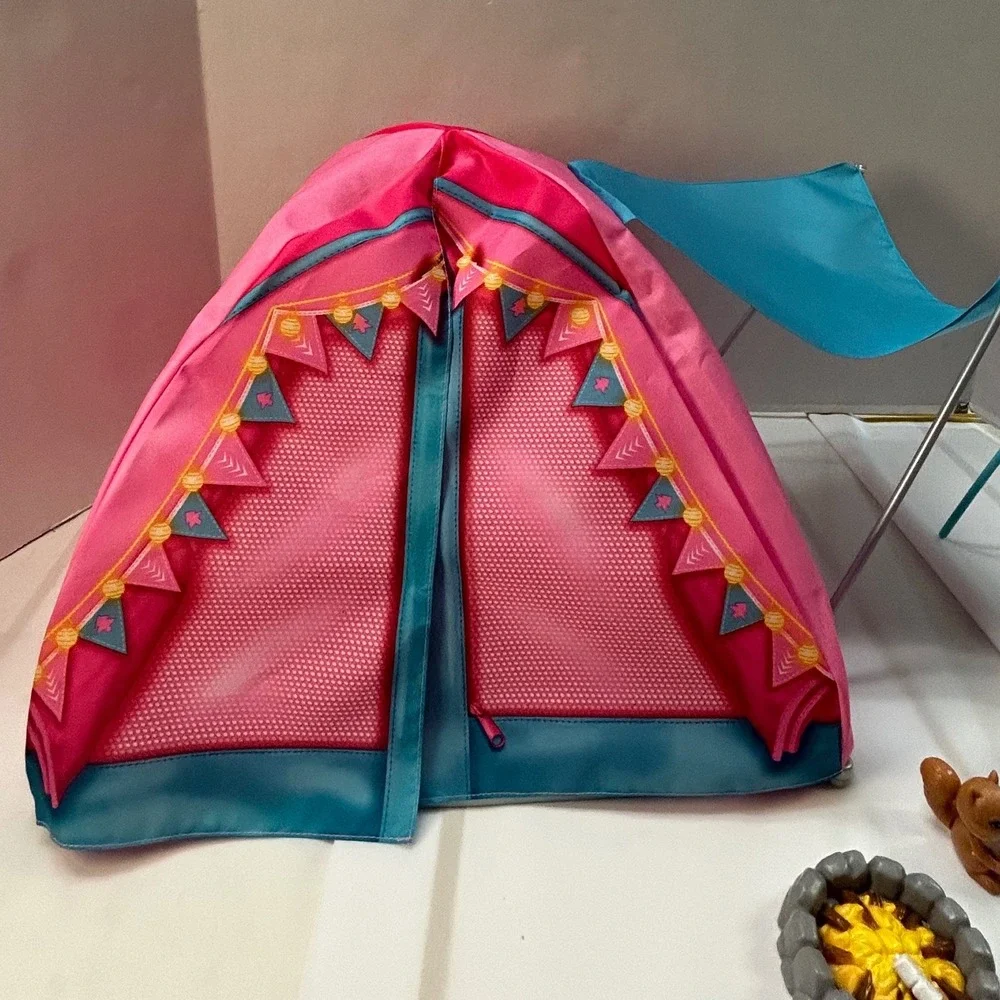 Barbie It Takes Two Camping Playset Brooklyn Malibu Dolls Tent Accessories Lot